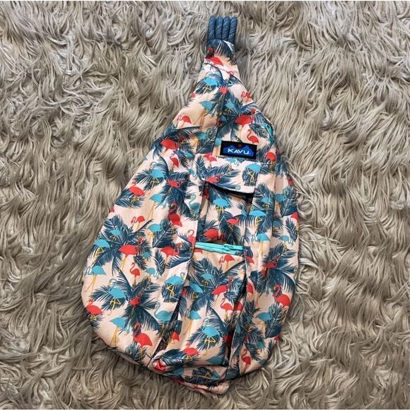 Kavu flamingo fest crossbody rope bag - Picture 2 of 9
